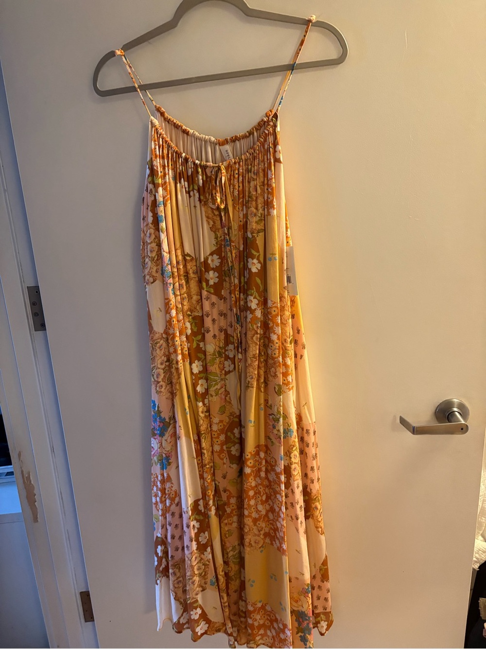 SPELL Freda Bohemian Yellow Floral Patchwork Maxi Dress Large - Picture 7 of 8